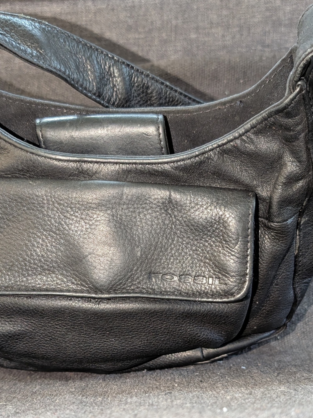 Fossil Black Leather Shoulder Bag